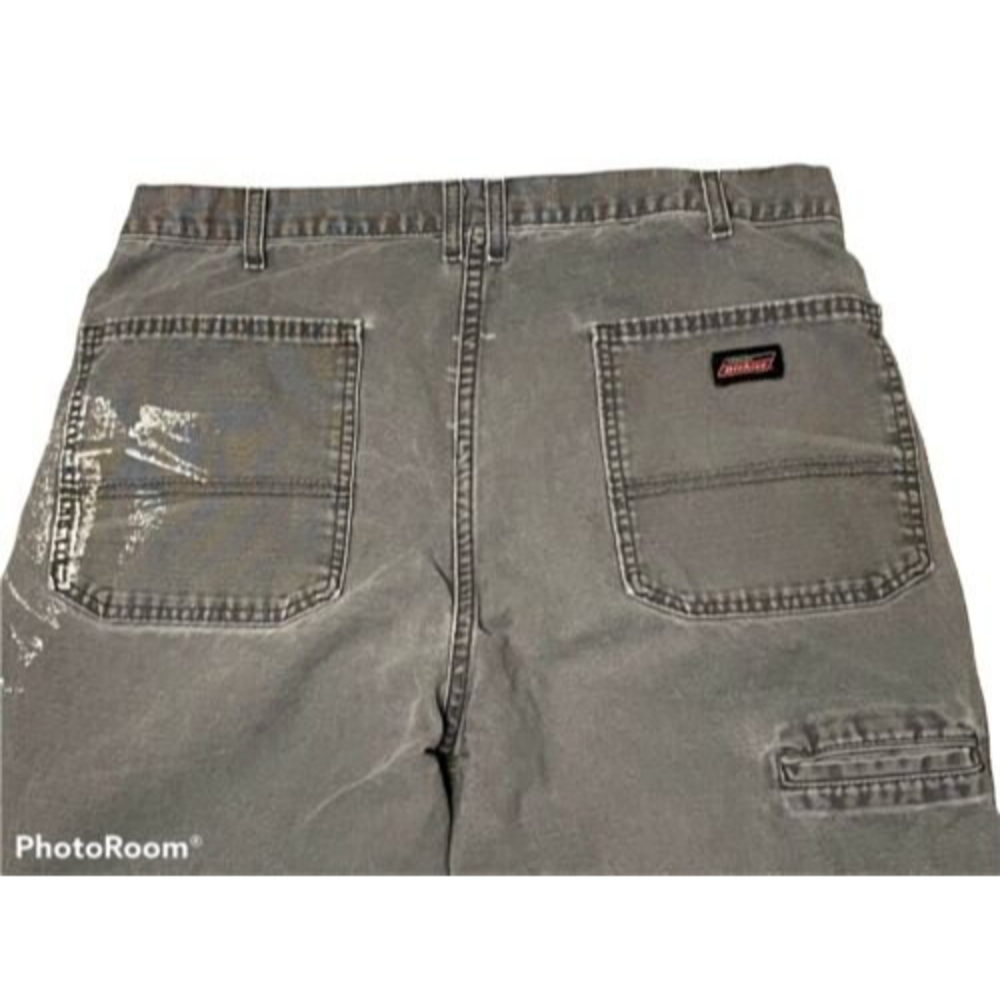 Dickies Work Pants Mens 36x32 Canvas Destroyed Distressed Stained Paint Frayed - Picture 4 of 4